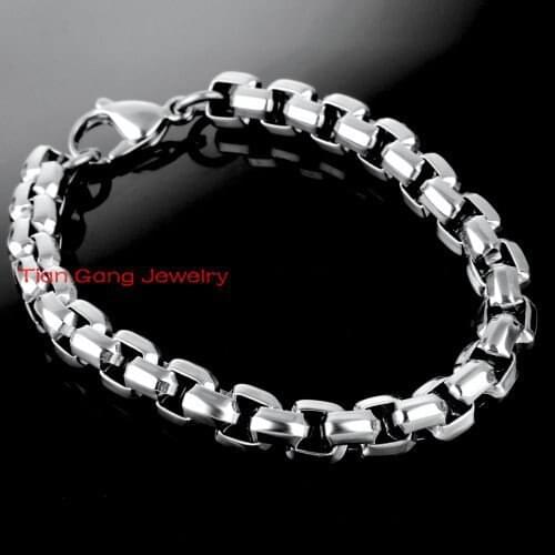 High Quality 316L Stainless Steel Bracelet For Mens Stainless Steel Link Chain Bracelet Wristband Bangle Cuff Bracelet