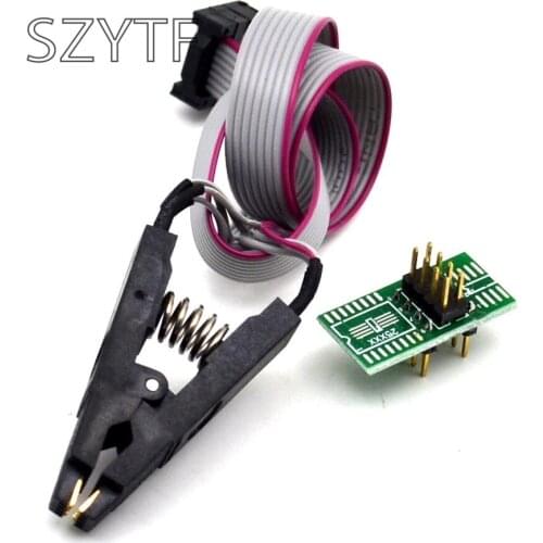 High quality SOIC8 SOP8 Test Clip For EEPROM 93CXX/25CXX/24CXX in-circuit programming on USB Programmer TL866CS TL866A EZP2010
