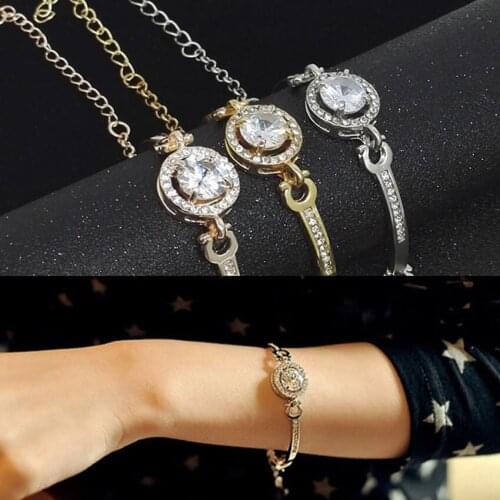 3-Color Hot Sale Jewelry Simple Temperament Crystal Bracelet Ladies Wild Bracelet
