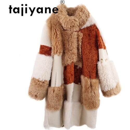 Winter Women Coats 2021 Real Fur Coat Woman Natural Wool Fur Jackets Female Long Cloth High Quality Mujer Parkas TN1376