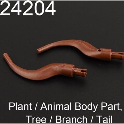 10pcs 24204 Plant / Animal Body Part, Tree / Branch / Tail For Building Blocks Parts DIY Construction Classic Brand gift Toys