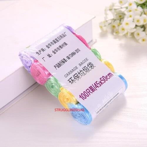 100pcs Garbage Bags Vest Style Storage Bag for Home Waste Trash Bags Kitchen Storage Bag Bathroom Garbage Bags 100 Pc