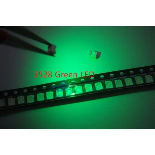 100pcs SMT SMD LED 3528 1210 Water Green Ultra Bright Light-Emitting Diode LED Diode Chip Lamp