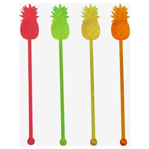 12pcs/set Creative Pineapple Cocktail Swizzle Sticks Stirrer Coffee/Wine/Drink Muddler Puddler Party Kitchen Night-club Accessor