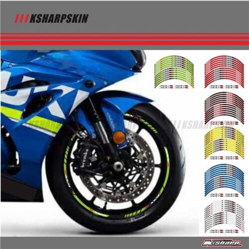 12 X Thick Edge Outer Rim Sticker Stripe Wheel Decals FIT all SUZUKI GSXR 250 400 600 1000 750 GSXR1000R GSXR1000 GSXR600 750