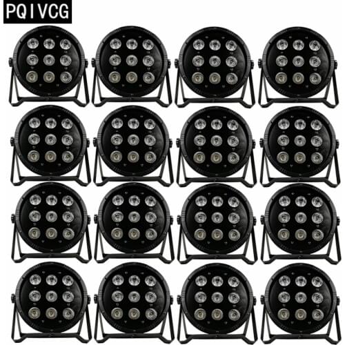 16pcs/RGBW 4in1 led par lights 9x12w dmx512 Control flat par led professional dj equipment
