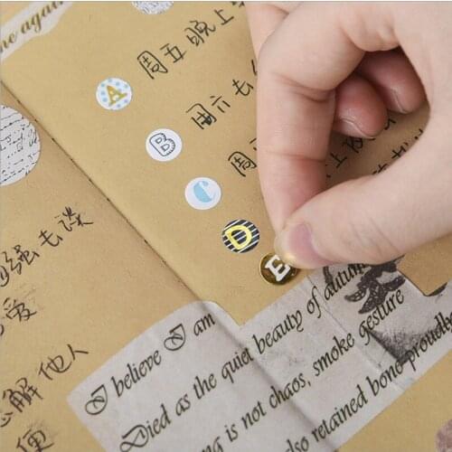 20packs wholesale Bronzing English decorative round number sticker Planner Days Sticker Supplies Scrapbook Decorative Stationery