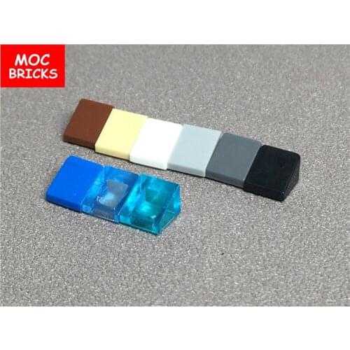 200pcs/lot MOC Bricks DIY Colorful Slope Bricks 1X1 NEW fit with 50746 Educational building blocks toys bricks kids gifts