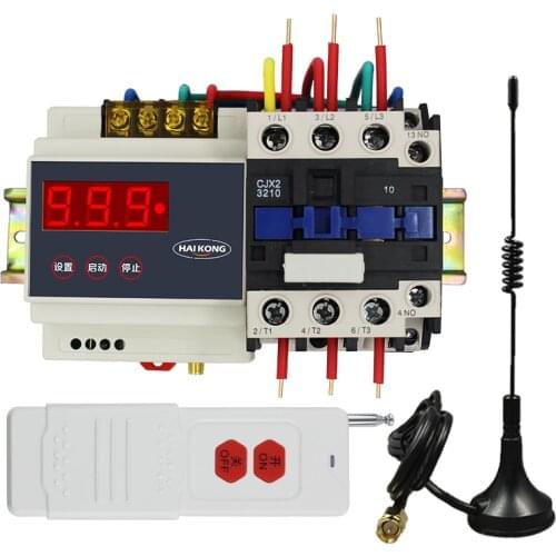 380V water pump wireless remote-control s-witch Remote high power three-phase motor remote-control switch watering switch