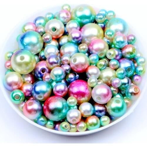 4/6/8/10mm Candy Colorful Acrylic Round Ball Spacer Beads For Jewelry Making DIY Jewelry Accessories For Handicrafts