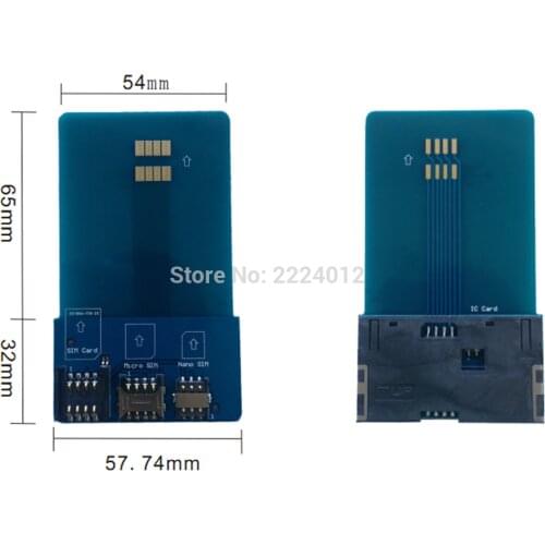 SIM Card Pinboard Adapter Converter to Smart IC Card Extension for SIM Micro SIM Nano 2FF, 3FF, 4FF SIM Card