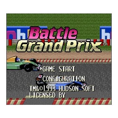Battle Grand Prix USA Version 16 bit Big Gray Game Card For NTSC Game Player