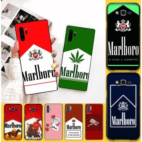 Rose Art Marlboros Cigarette Box Phone Case For Samsung Galaxy Note20 ultra 7 8 9 10 Plus lite M51 M21 M31S J8 2018 Prime