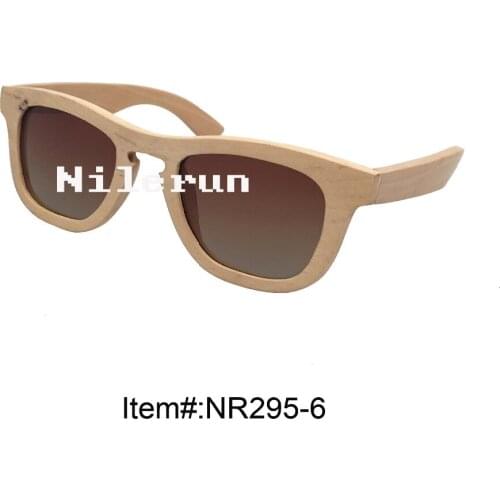 Brown lenses wooden sunglasses