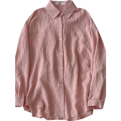 Cheap wholesale 2021 spring summer autumn new casual ladies work women Blouse woman overshirt female OL buttoned shirt Vy2544