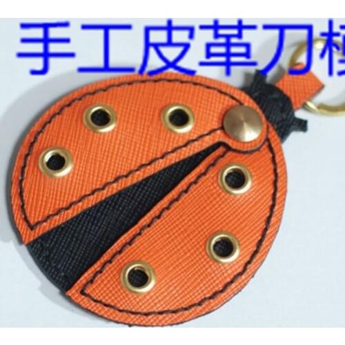 Designer leather craft template ladybird eyelet hole key ring decoration die cutting knife mould diy hand machine punch tool set
