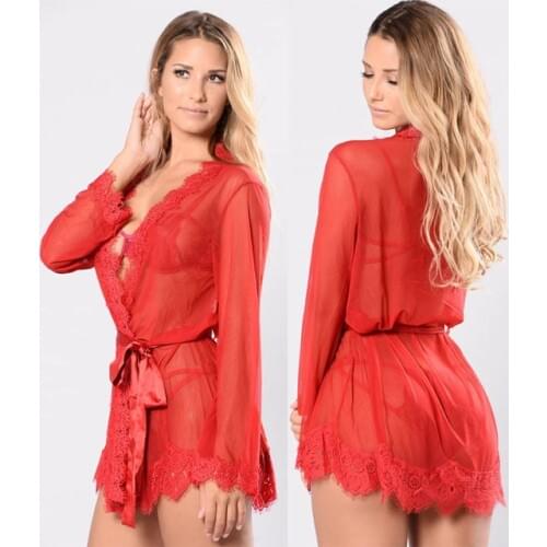 Women Robe Sexy Underear Wedding Pure Color Bridesmaid Bride Gown kimono Lace Female Gorgeous Elegant Nightwear Gift For wife