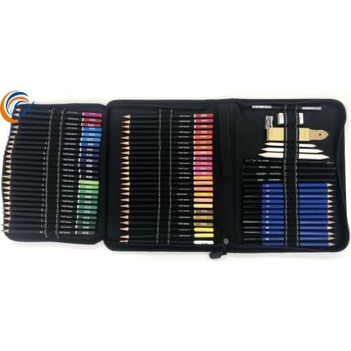 Pencil Drawing Color Pencil Set 95pcs Per Set Including 72 Colors Pencils Charcoal Rubber Art Brush Painting Set