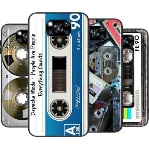 Old Style Tape Cassette For Xiaomi Poco X3 GT NFC M2 X2 F2 F3 C3 M3 F1 Pro Mi Play Mix3 A3 A2 A1 6 Lite Soft Phone Case