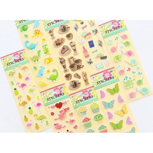 Creative 5D Bubble cartoon Stickers DIY Diary Scrapbook Notebook Album Phone Decor Sticker Stationery School Supplies