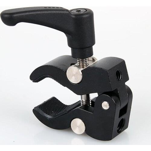 Camera Friction Arm Clamp Pliers Clip Holder Bracket for Led Lamp 1/4 3/8 Screw Camera Flash Holder Bracket