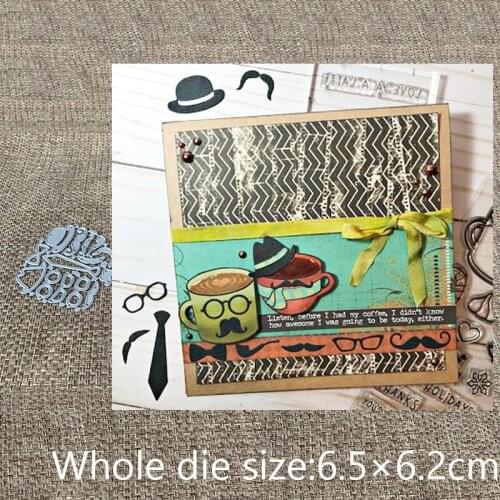 XLDesign Craft Metal Cutting Die cut dies 14pcs Hat beard glasses scrapbooking Album Paper Card Craft Embossing die cuts