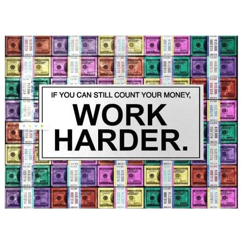 Motivation Art Poster Work Harder Make Money Pictures Canvas Office Wall Man Room Decor Paintings Pictures for Home Room