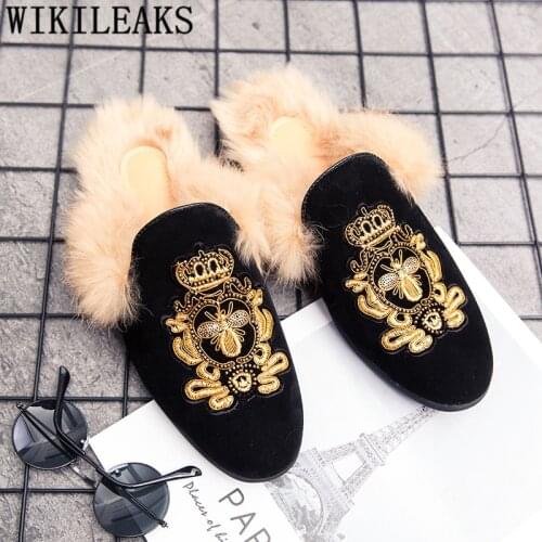 Mules Black Suede Shoes Men Half Shoes For Men Fashion Designer Shoes Men Luxury Zapatillas Hombre Casual Sepatu Slip On Pria