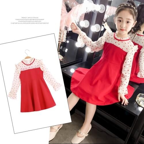 Girls Dresses Spring Autumn Kids Clothes Girls Chiffon Stitching Princess Dress Children Clothing Fake 2PCS Birthday Dress 3-14Y