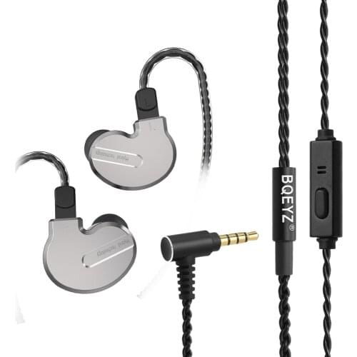 BQEYZ KB1 Wired Earphones DIY Headphones 1BA+2DD Hybrid Dynamic HIFI Earbuds Bass Running Sport Earphone Removable Cable W/ Mic