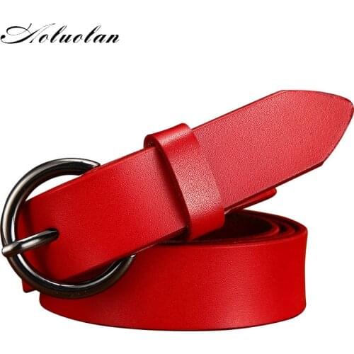 Aoluolan New pin buckle designer luxury belts for womens brand belt top quality fashion real leather belts