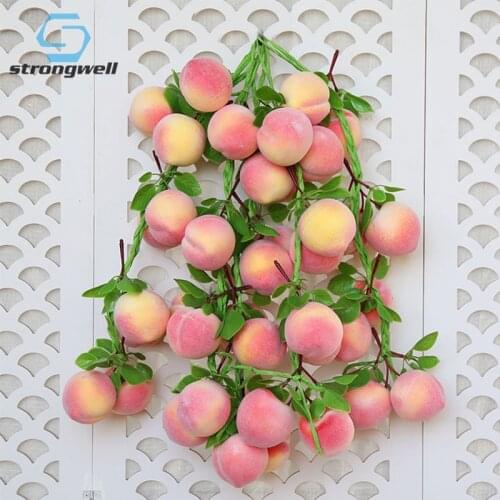 Strongwell Simulation Peach Skewer Fruit String Vegetable Skewers Home Wall Hanging Decorative Restaurant Wall Decoration
