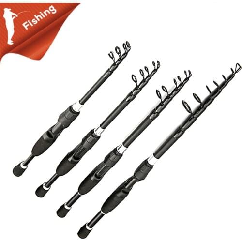 Lure Fishing Rod Ultra Short Fishing Tackle 1.6-2.4m Spinning Rod Carbon Fishing Rod Telescopic Travel Fishing Rod