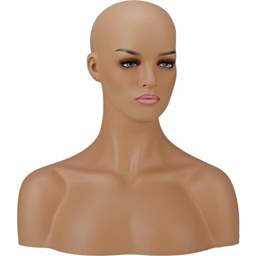 Female Firberglass Mannequin Head Bust For Wig