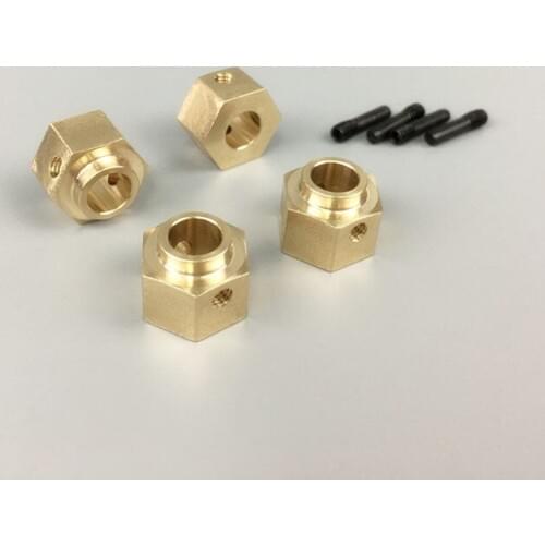 1/10 RC Crawler Heavy Duty 12mm Brass Hex Wheel Hubs for traxxas trx4 crawler car