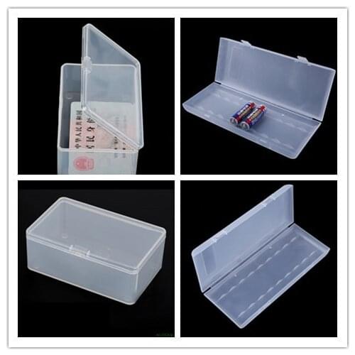 High Quality 1PC Small Clear Plastic Transparent Store With Lid Storage Box Coin Collection Container Case