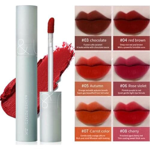 1Pcs Lipstick 8 Colors Long-Lasting Waterproof Lip Mud Moisturizing Anti-Drying Velvet Matte Brighten Nourish Lip Makeup Tools