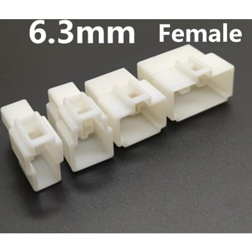 10PCS Automotive Connector Plug 6.3mm Connector Female Butt Plug connector 2PIN 3PIN 4PIN 6PIN 8PIN 9PIN