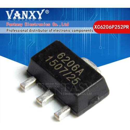 10PCS XC6206P252PR SOT-89 XC6206P252 SOT 6206A