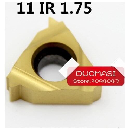 11IR 1.75ISO ,Indexable Tungsten Carbide Threading Lathe Inserts for Threaded Lathe Holder, 10pcs