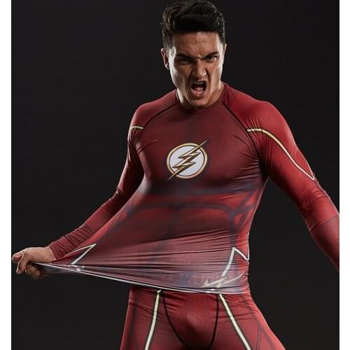 2XL-4XL Raglan Sleeve 3D Printed T shirts Men Compression Shirt Cosplay Costume Comic Pattern Print Long Sleeve Sports Tops Male