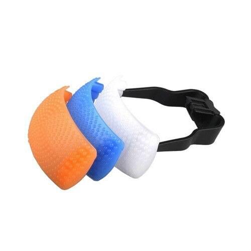 3 Color 3 in 1 Pop-Up Flash Diffuser Cover For Canon Nikon Pentax Kodak DSLR SLR Flash Bounce Diffuser Cover