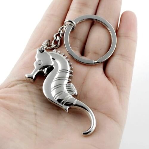 3D seahorse keychain sea horse key chain bottle opener keychain key holder portachiavi chaveiro llaveros hombre bag charm