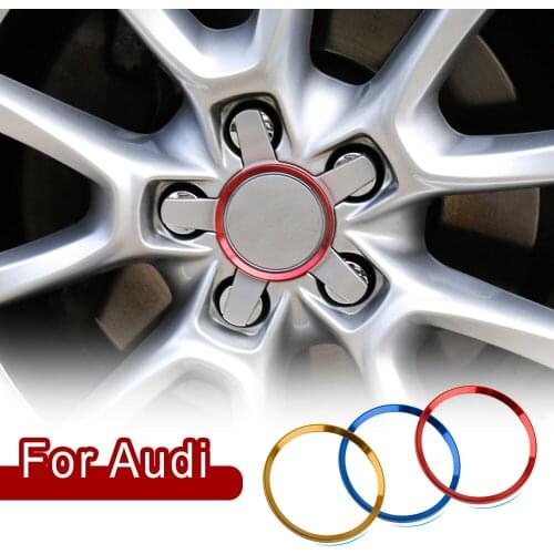 4pcs For Audi A3 A4L A5 A6L A7 Q2L Q3 Q5L Q7 2018 2020 Aluminum Alloy Wheel Hub Cover Decorative Car Styling Covers Trim Circle