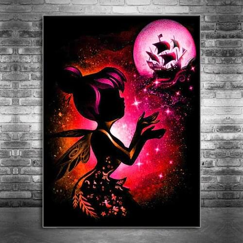 5d Diy Diamond Painting Mermaid Princess Moon Boat,Daimond Embroidery Full Round Mosaic Diamond Inlaid Pattern,Children Gift