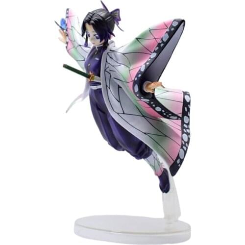 Demon Slayer Anime Figure Agatsuma Zenitsu Kochou Shinobu Figma ABS Model Oversized Gift Doll Toys For Children Gift For Kids