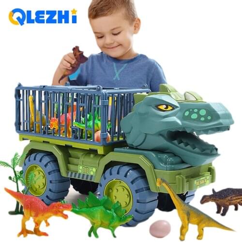 Car Toy Dinosaurs Transport Car Carrier Truck Toy Pull Back Vehicle Toy with Dinosaur Gift for Children