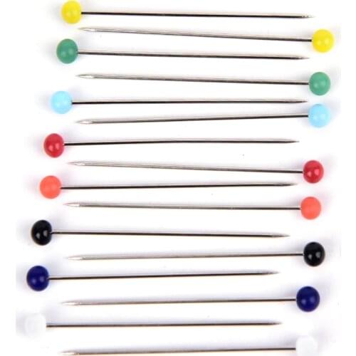 50pcs Round Pearl Head Dressmaking Pins Weddings Corsage Florists Sewing Pin DIY Crafts Accessories New