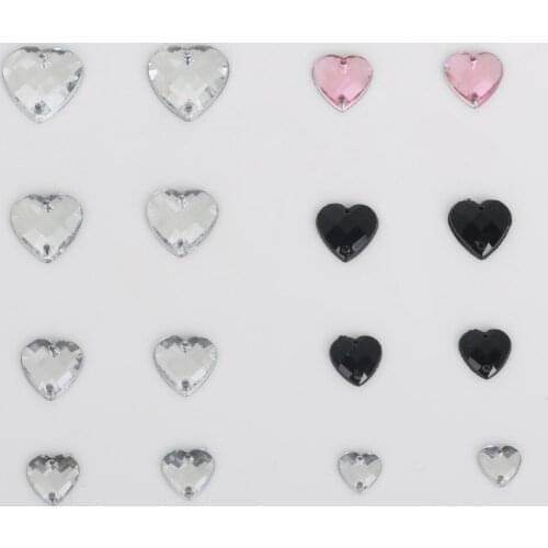 50/100 Pcs Heart Shape Crystal Acrylic Beads Loose Flatback Beads For DIY Jewelry Making Needlework Accessories