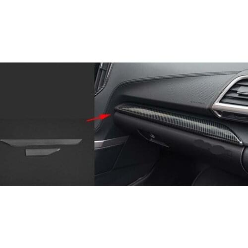 Interior Car Dashboard Middle Decoration Cover Trim for 2019-2021 Subaru Forester Carbon Fiber Center Strips Style